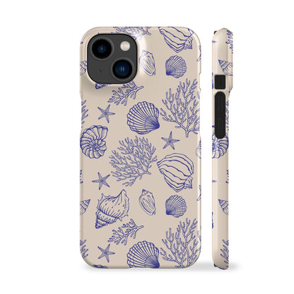 Vintage Shells Blue Phone Case