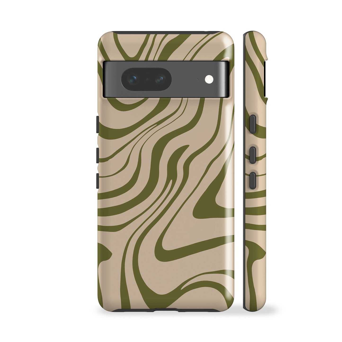 Olive Swirl Pattern Phone Case