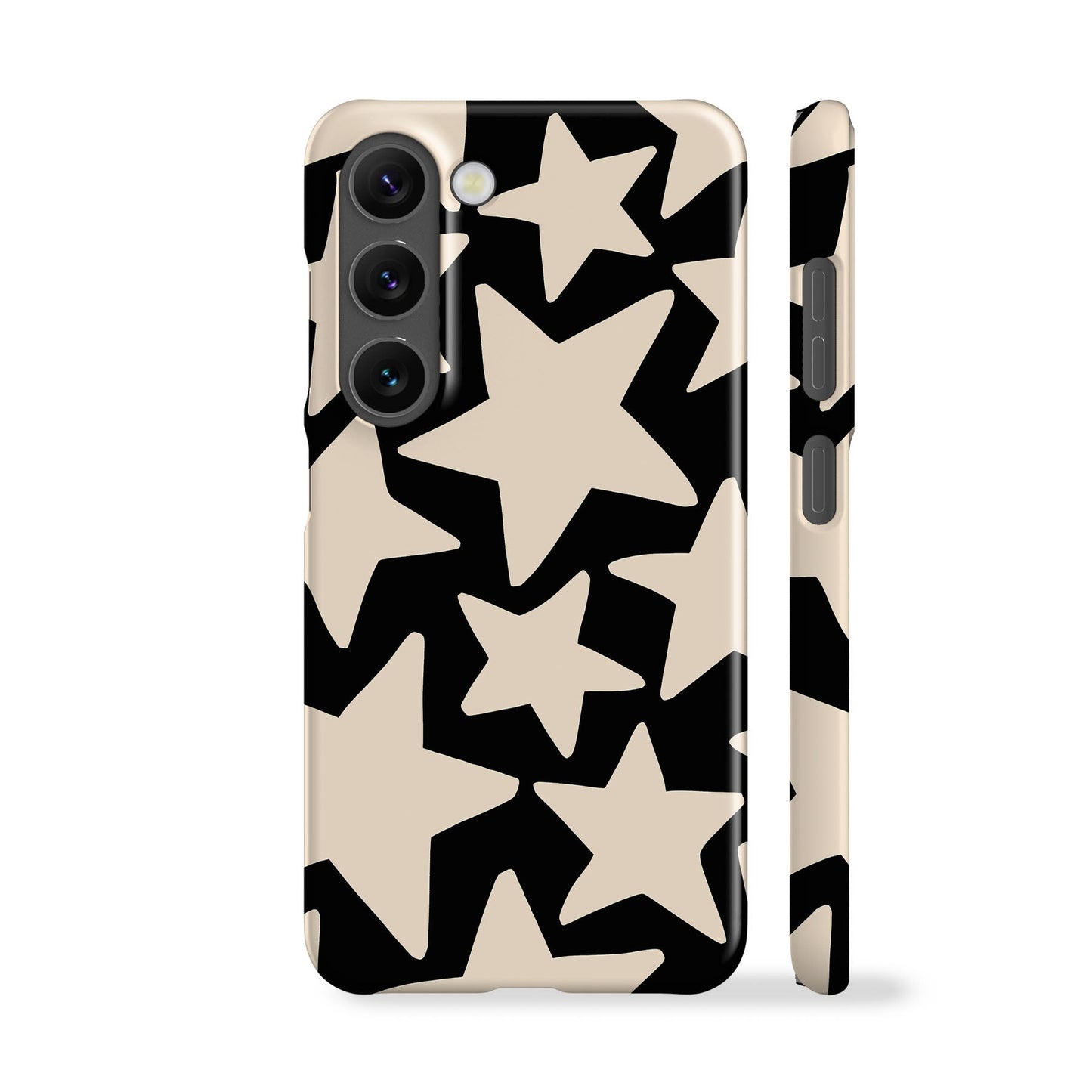 Wonky Stars Black Phone Case