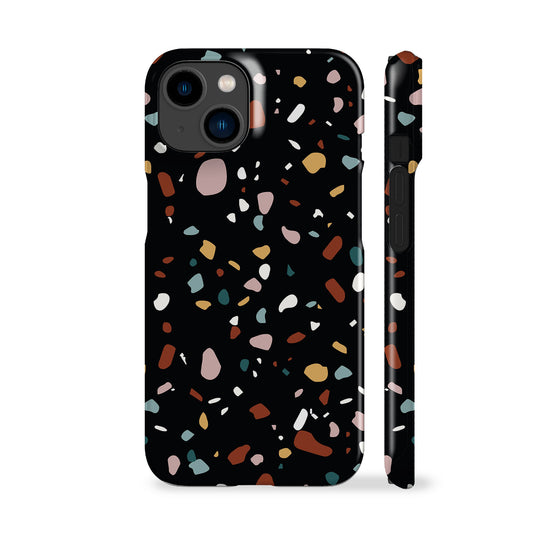 a black phone case with colorful sprinkles on it