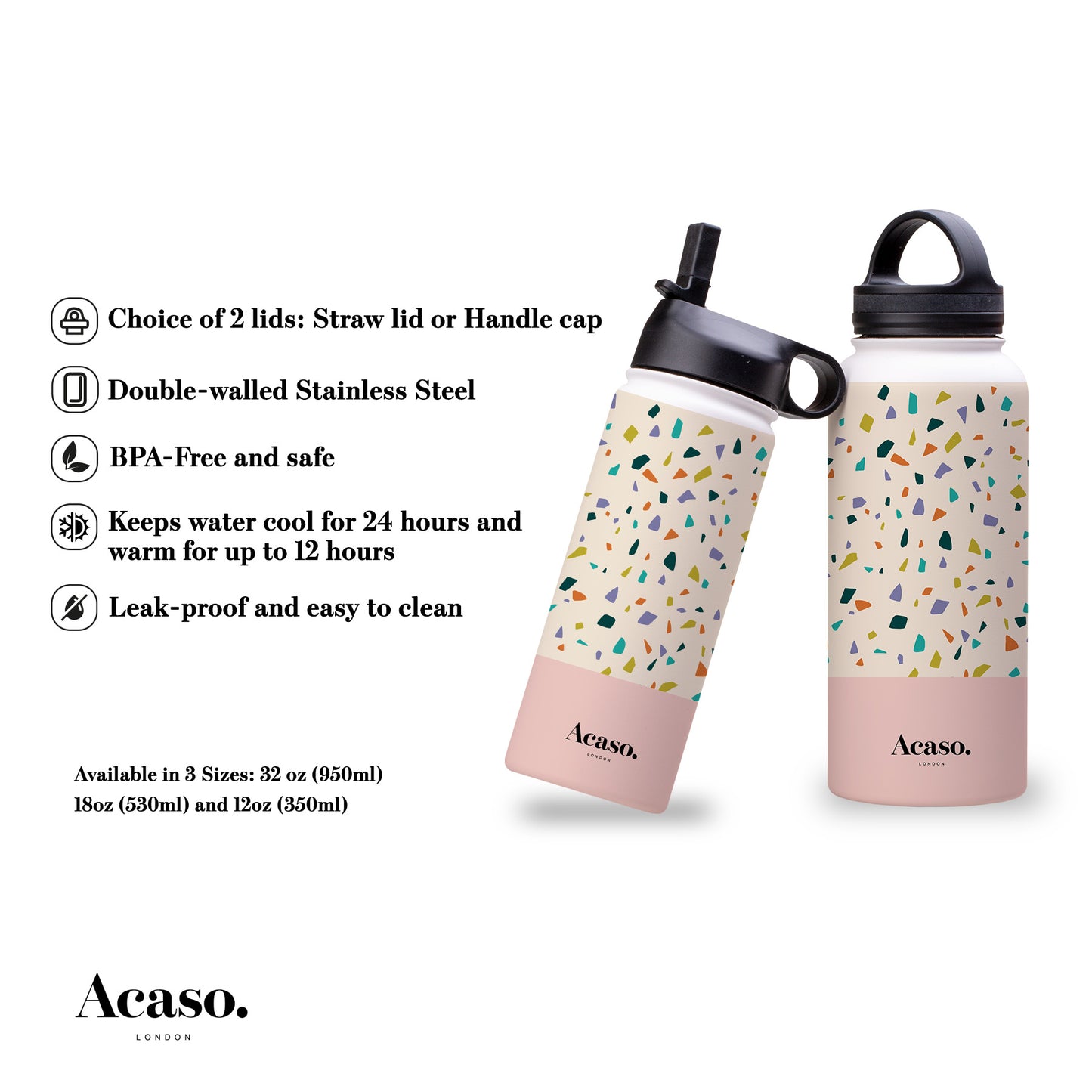 CONFETTI Steel Water Bottle