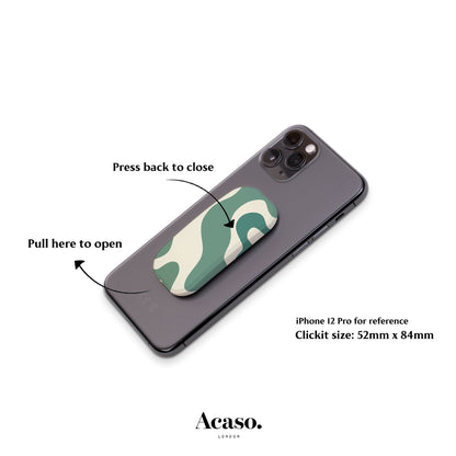 ABSTRACT WAVY Green Phone Grip