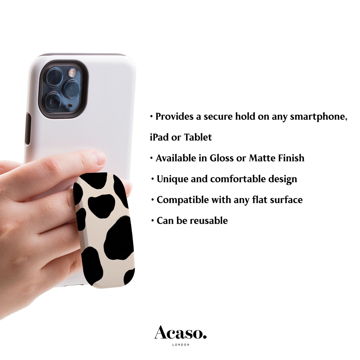 Cow Print Phone Grip