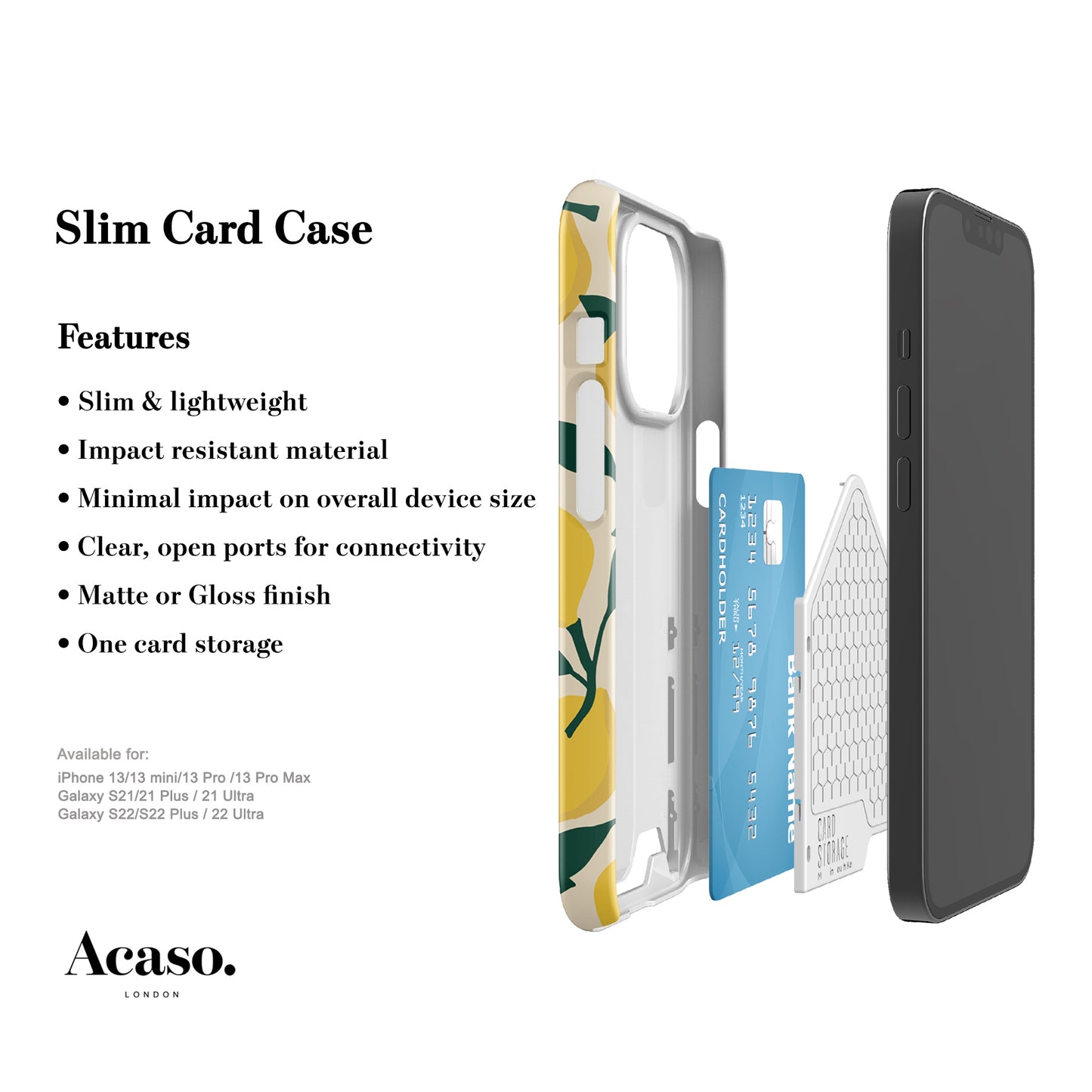 LEMONWORLD Slim Card Case