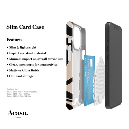 LIQUID MARBLE Black Slim Card Case