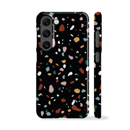 a black phone case with colorful sprinkles on it